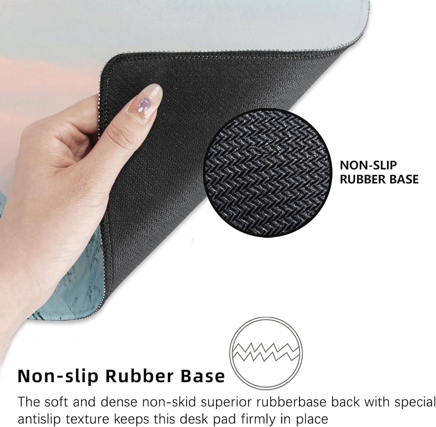 Lizard Gaming Mouse Pad Extended Desk Computer Keyboard Laptop Mouse Pads for Gaming Home Office Work, Large Long Desk Mat Mousepad with Non-Slip Rubber Base 31.5×11.8inch(20)