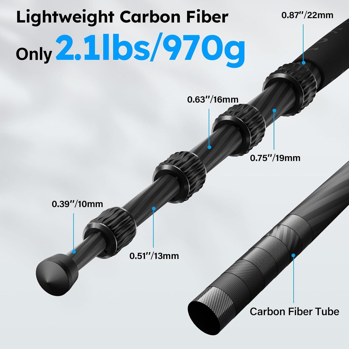 SIRUI Carbon Fiber Travel Tripod - Lightweight 55.1" Compact Tripod with 360° Panorama Ball Head, Quick Release Plate (AM-025K+KS-5)