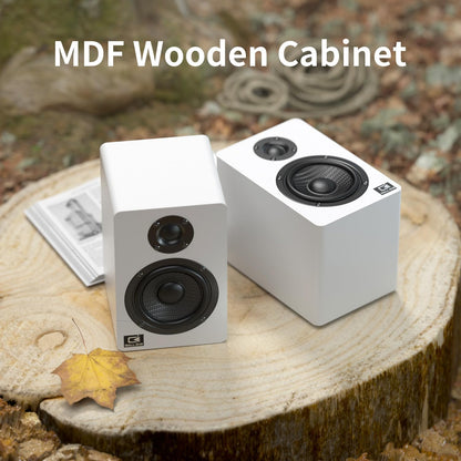 Harmony H2 60W Desktop Speakers with DSP, Bluetooth 5.3, 24-Bit Optical, USB-C, AUX, Silk-Dome Tweeter, Carbon-Fiber Woofer, for Computer, PC Monitor, Gaming (White)