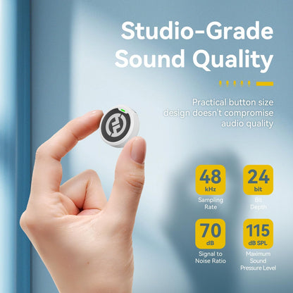 Hollyland Lark M2 Wireless Lavalier Microphone for iPhone15/16& Android, USB C Mini Lapel Microphone Wireless, 1000ft Range, Hi-Fi Audio, Noise Cancellation, 30H Battery for Video Recording, Streaming