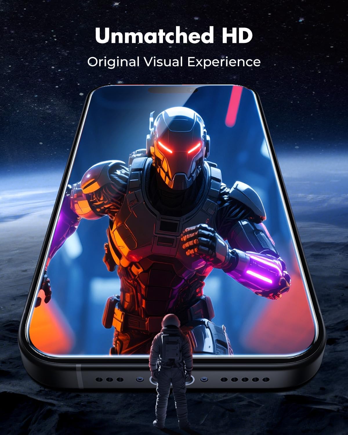 UNBREAKcable 2-Pack Screen Protector for iPhone 15/16, Double Shatterproof Tempered Glass [Easy Installation Frame] [9H Hardness] [99.99% HD Clear] [Case Friendly] for iPhone 6.1 inch