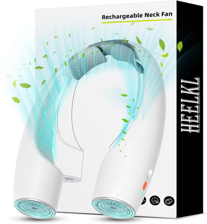 AI Neck Fan, 4 Speeds Adjustable Portable Personal Fan Rechargeable, 4000 mAh Battery Faster Cooling Wearable Fan, Ultra Quiet for Home, Office, Travel, Outdoor