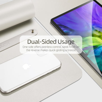 YSAGi Multifunctional Office Desk Pad, Ultra Thin Waterproof PU Leather Mouse Pad, Dual Use Desk Writing Mat for Office/Home (23.6" x 13.7", Grey)