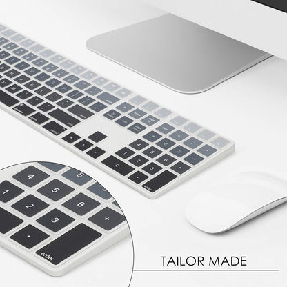 Allinside Ombre Gray Cover for Apple iMac Magic Wireless Keyboard with Numeric Keypad MQ052LL/A A1843 US Layout