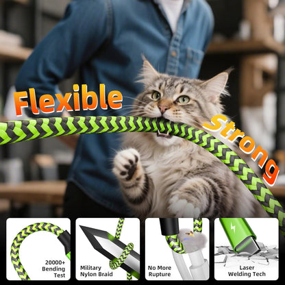 USB C Splitter Multi Charging Cable for Multiple Devices, Fast Charging 4 in 1 Charging Cord, 2Pack 5 FT USB C Phone Charger Cable with 4 Type-C Ports for iPhone 16 15 Pro Samsung S24 S23