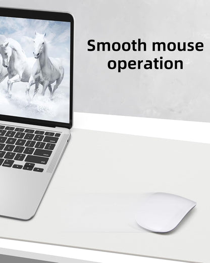 Large Desk Mat,55" x 17"Leather Desk Pad Protector,Large Mouse Pad,Office Desk Mat, Non-Slip PU Leather Desk Blotter, Laptop Desk Pad,Waterproof Desk Writing Pad for Office/Home/Decor(Ivory White)