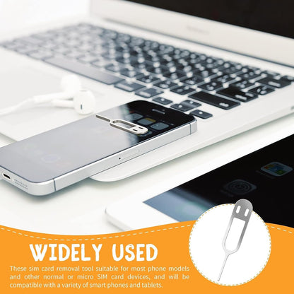 Sim Card Removal Tool Phone Chip Remover Unlock Chip Sim Card Tray Eject Pin Tool Needle Opener Ejector with Detachable Keychain Charm for Smart Phone, 4 Pieces