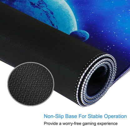 Naukay Gaming Mouse Pad, 31.5x15.7 inch Large Extended Computer Keyboard Mouse Mat, Water Resist Non-Slip Mousepad Rubber Base Long XXL Gaming Mousepad for Work, Office & Home, Space