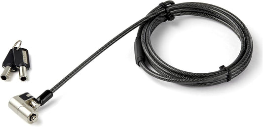 6.5 [2m] 3-in-1 Universal Laptop Cable Lock - Keyed Security Lock for K-Slot, Nano & Wedge Slot Desktop/Laptop - Anti-Theft