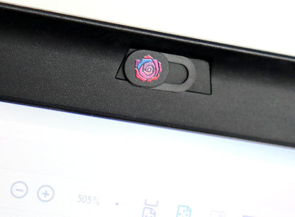 Webcam Cover Slide 3 Packs Ultra-Thin Camera Covers for Computer Laptop Desktop Smartphone to Protect Your Privacy and Security, Rose Black