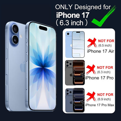 Battery Case for iPhone 17, Upgraded 10000mAh Ultra-Slim Rechargeable Portable Extended Battery Pack Support Qi Wireless Charging Case Compatible with iPhone 17 (6.3 inch) Charger Case Cover(Black)