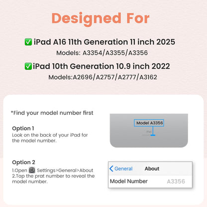 BLUTLOTUS for iPad 11th (A16) 10th Generation Case with Keyboard (2025/2022) - 360° Rotatable Magnetic Folio Cover, 7 Color Backlit Detachable Keyboard with Pencil Holder (Rose Gold)