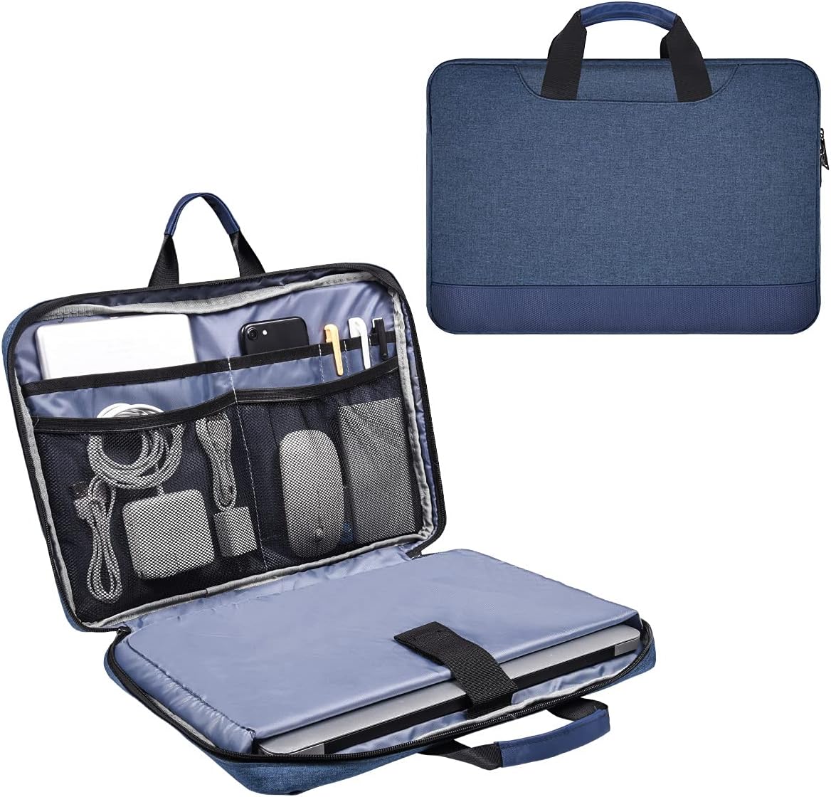 14-15 Inch Laptop Sleeve Case Men Women Bag for MacBook Pro 14 M4/M3/M2, Macbook Air 15 M4/M3, HP Pavilion/Chromebook 14, Dell Inspiron 13 5000, Lenovo Acer ASUS Chromebook 14, Surface 15 Case, Blue