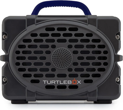 Turtlebox Original Gen 3: Portable Outdoor Bluetooth Speaker – Ultra-Loud (120dB), Waterproof (IP67), Rugged, Impact-Resistant, 3-Day Battery | Party Mode: Unlimited Pairing Stereo, Gray/Navy