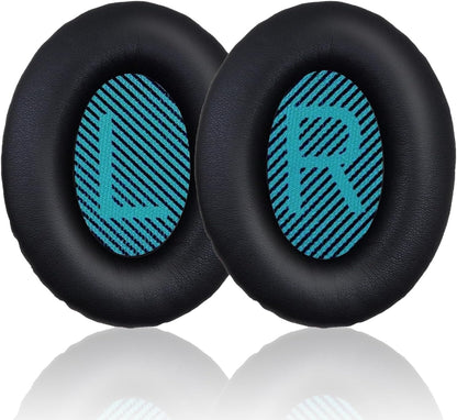 Replacement Earpads Cushions for Bose QuietComfort 35 & Quiet Comfort 35 II, Headphones Ear Covers Ear Pads for Bose QC35/QC35II/25/15 QC2 / Ae2 / Ae2i / Ae2W / Sound Link/Sound True-Black&Blue