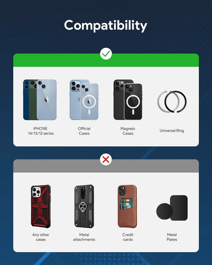 Magnetic Wireless Car Charger Mount 15W Compatible with Magsafe Car Charger SMOONFACE, Dashboard Car Phone Holder for iPhone 16/16 Plus/16 Pro/16 Pro max/15/15 Pro/15 Pro max/14/13/12/12Pro/Mini