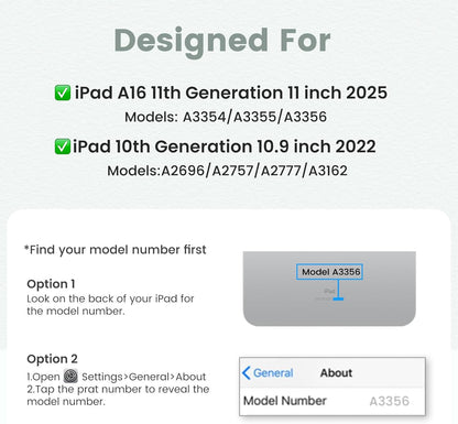 BLUTLOTUS for iPad 11th (A16) 10th Generation Case with Keyboard (2025/2022) - 360° Rotatable Magnetic Folio Cover, 7 Color Backlit Detachable Keyboard with Pencil Holder(Green)