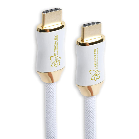 White HDR HDMI 2.1 Certified Cable Supports 10K 8K @60Hz and 4K @120Hz Compatible with Dolby Vision and All TVs, BluRay, Xbox Series X, PS5 (10 Feet)