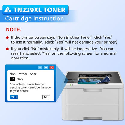 TN229XL TN229 Toner 5 Pack Compatible Replacement for Brother TN229 TN229XL Toner Cartridges for Brother MFC-L3780CDW HL-L3280CDW MFC-L3720CDW HL-L3220CDW HL-L3300CDW HL-L3295CDW Printer