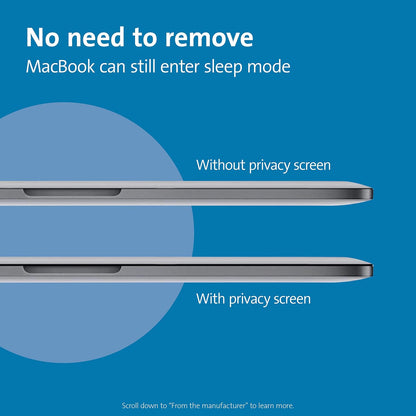 Kensington MP13 Magnetic Macbook Pro Privacy Screen for 13 inch (2016-2022, M1, M2)/ Macbook Air 13 inch (2018-2021, M1), Removable Laptop Privacy Filter, Macbook Mac Screen Protector, K64490WW