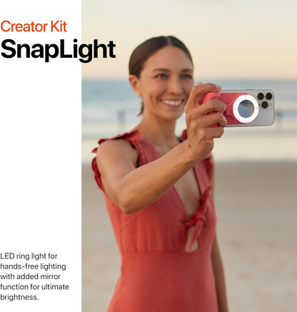 ShiftCam SnapGrip Creator Kit for Content Creators – Includes SnapGrip, SnapLight, Tripod SnapPod – Vlogging Kit for iPhone & Android – Magnetic Mount | Blue Jay