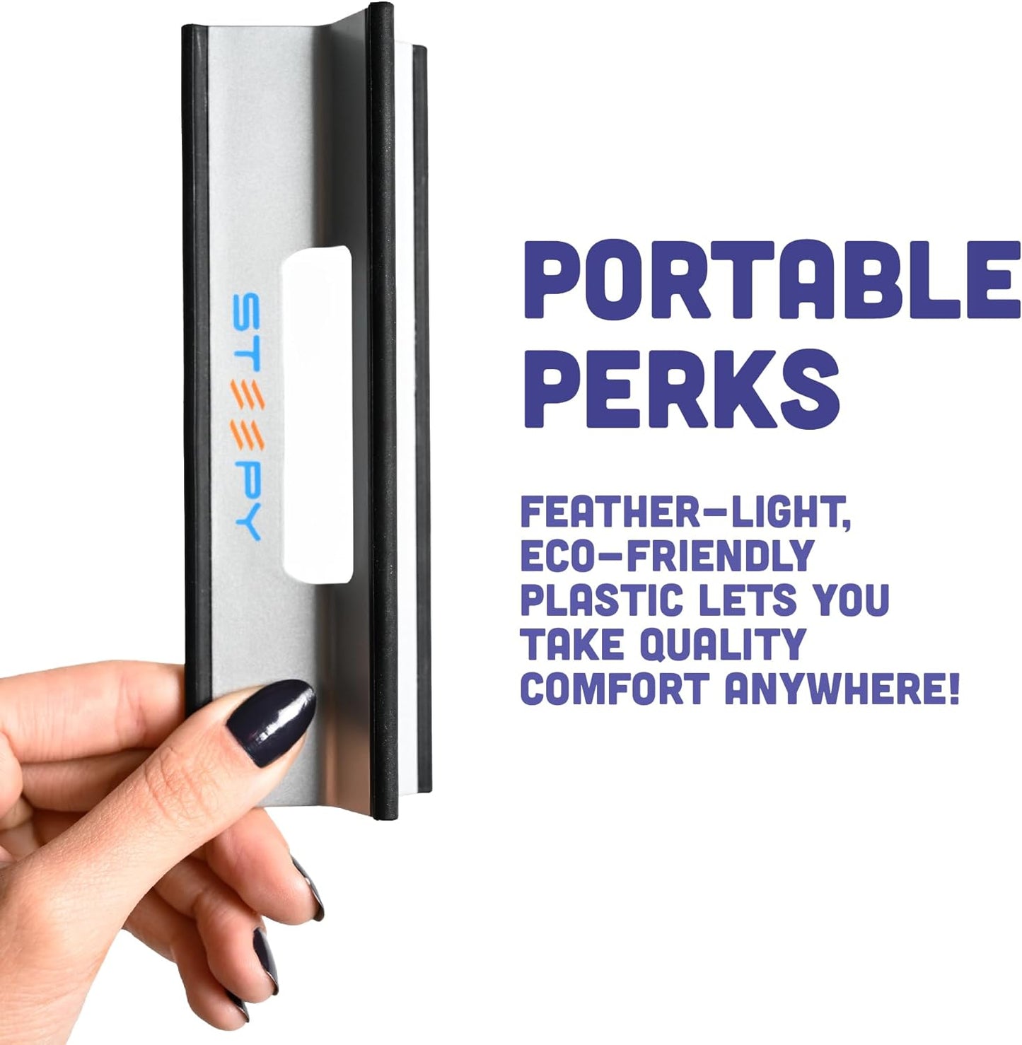 Steepy Low Profile Laptop Stand 3 Height Adjustable Computer Stand Lightweight Plastic Laptop Riser Laptop Tilt & Angle Wedge (Orange, 3 Pack)