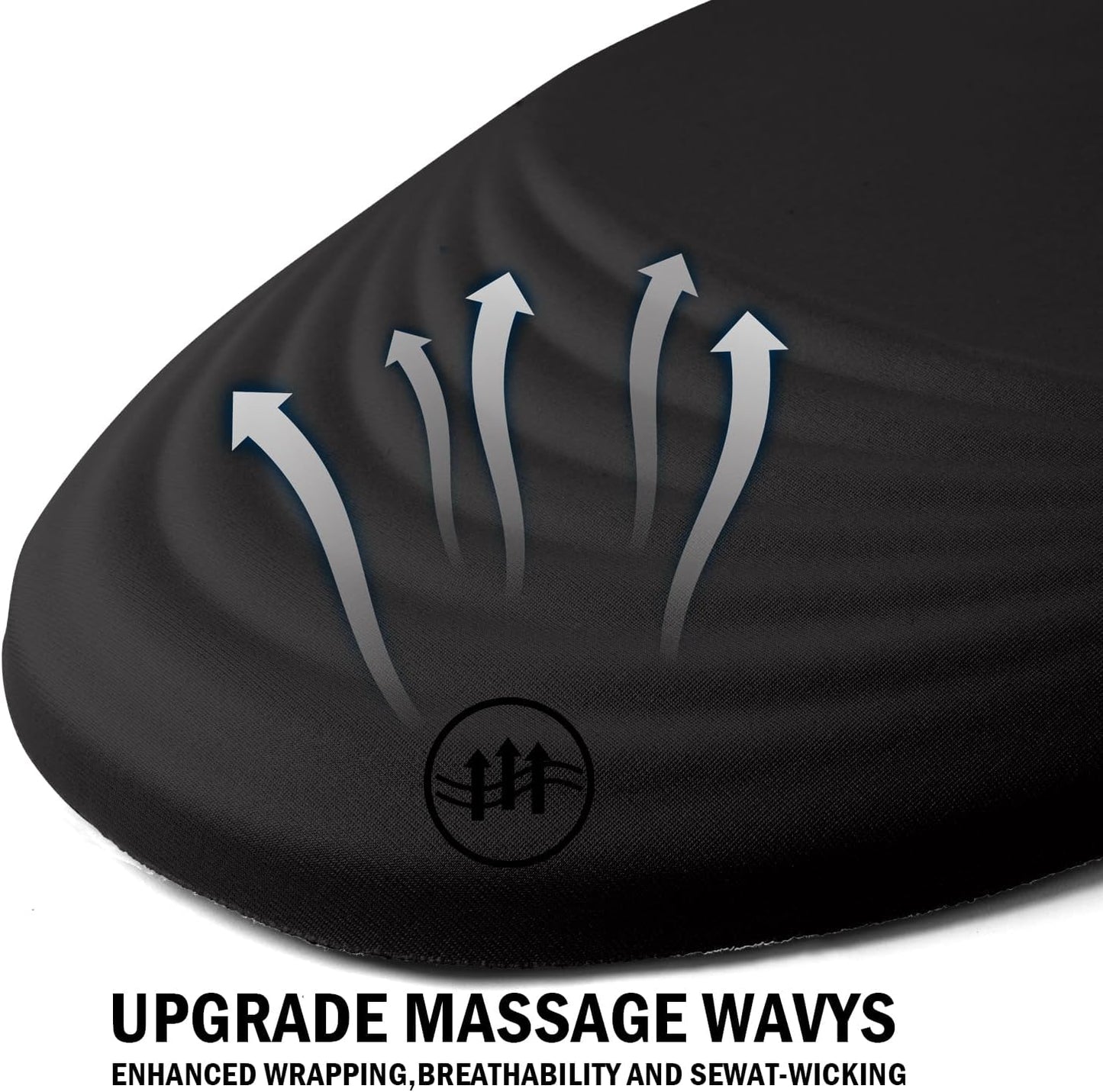 Ergonomic Mouse Pad with Wrist Rest Support, Entire Memory Foam with Non-Slip PU Base, Wireless, Black