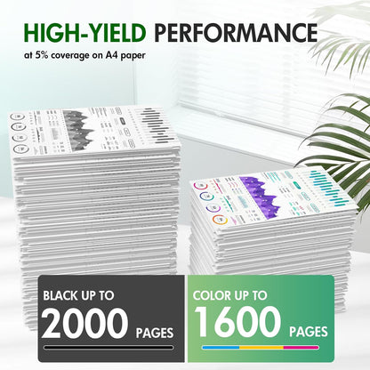 962 962XL Ink Cartridges Combo Pack：Replacement for HP Ink 962XL Black and 962 Color for HP OfficeJet Pro 9010 Series 9015 9018 9025 9020 9012 9014 9016 9019 9022 9026 9027 9028 9029 Printer