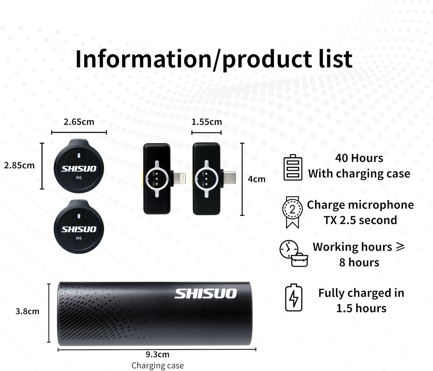 Pro Lavalier Microphone for Podcast Recording, Wireless Clip-On Mic with Pocket Charging Case, Compatible with iPhone Android PC MacBook for YouTube Vlogging Video