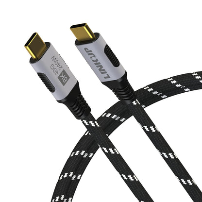 LINKUP USB 4.0 USB C to USB C Cable | Thunderbolt 4/3 Compatible | Type C Charger for MacBook and iPhone | 240W Fast Charging | 40Gbps Data Transfer | 8K@60Hz Display Cord | Use with all USB C devices