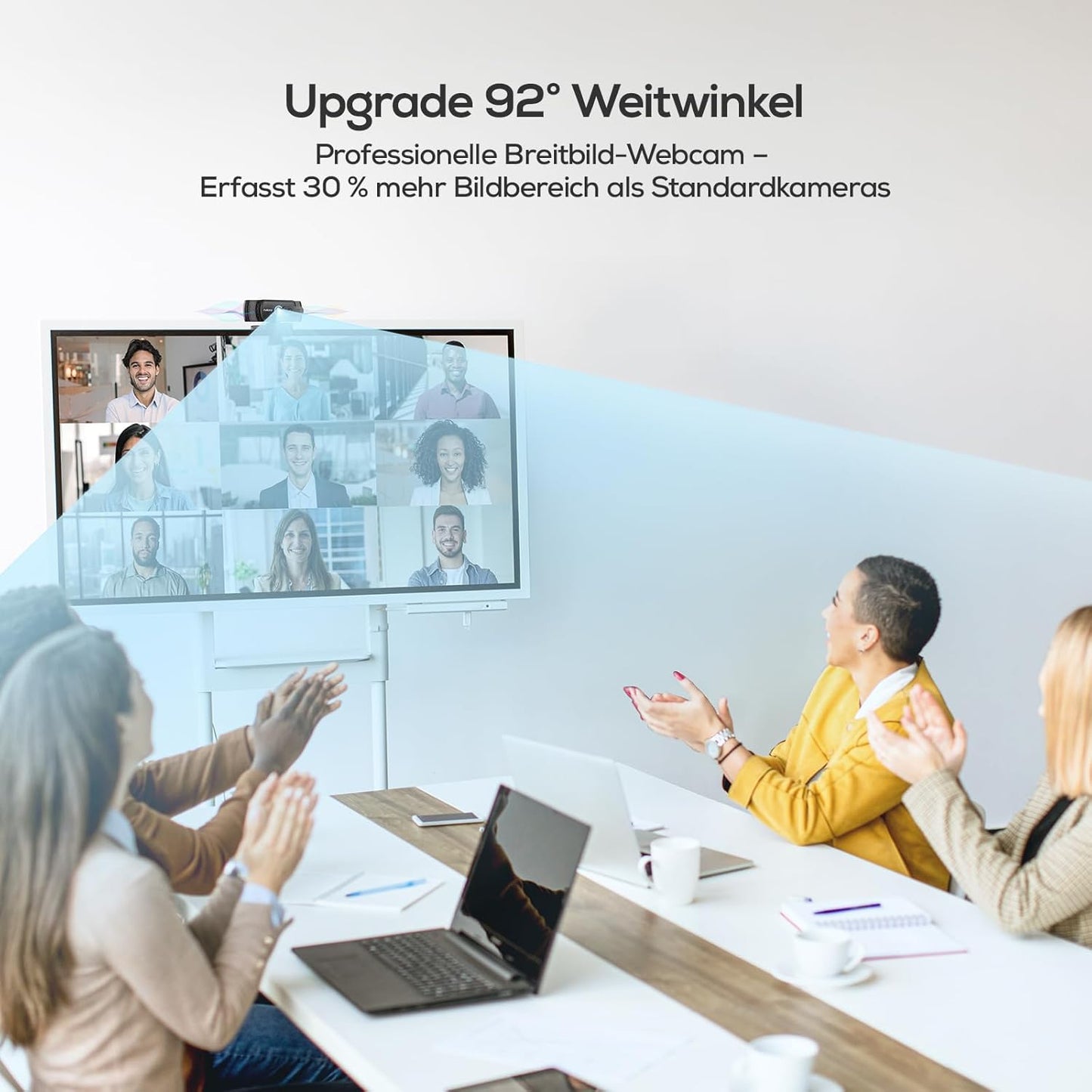 Nulaxy USB Webcam with Microphone, HD 1080p Webcam with Privacy Cover for Laptop PC Desktop, HD Light Correction, Web Camera for Video Calling, Online Classes, Skype, Zoom, FaceTime, Smart TV