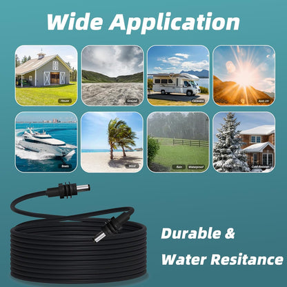 DC5521 Power Extension Cable for Starlink Mini,10FT 25FT 50FT 16AWG Waterproof DC 5521 Cord, DC Male to Male Extension Cable for Starklink Mini Work with 20V/65W+ PD Source (Male to Male 10 FT)