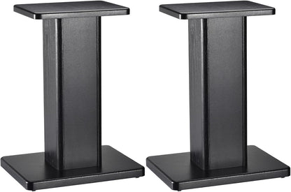 MECCANIXITY Wood Speaker Stands, 2 Pack 15.7 Inch (40cm) Universal Speaker Stand Hollowed Bases Enhanced Audio Listening for Home Theaters Cinema
