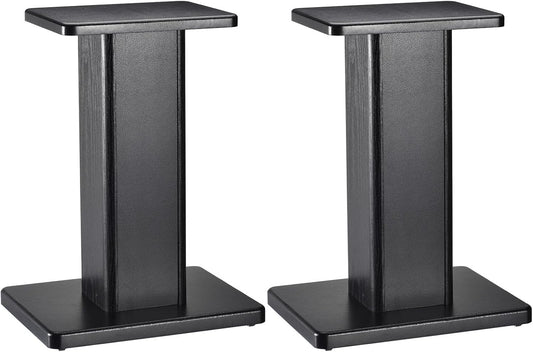 MECCANIXITY Wood Speaker Stands, 2 Pack 15.7 Inch (40cm) Universal Speaker Stand Hollowed Bases Enhanced Audio Listening for Home Theaters Cinema