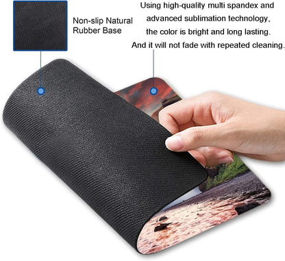 Hokafenle Mouse Pad, Waterfall Mouse Pad, Falls Mouse Pads for Desk, Office Non-Slip Rubber Base Square Wireless Mousepad for Laptop