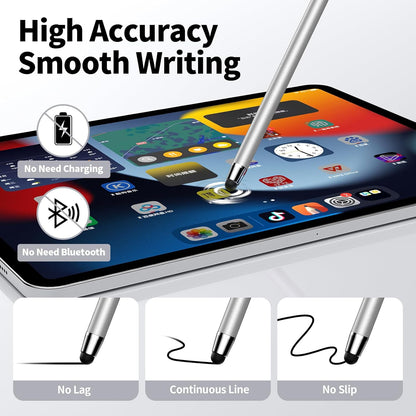 10 PCS Stylus,Stylus Pen for Touchscreen,Stylus 2-in-1 High Sensitivity & Precision Suitable for All Touch Screens of iPhone/ipad/Android Tablets(10 Stylus Pen Silver/Black + 20 Tips)