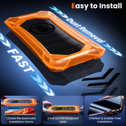 UniqueMe for iPhone 16 Pro Max Privacy Screen Protector, [Military Grade Shatterproof & 9H+ Hardness] Privacy Screen 16 Pro Max Tempered Glass Full Coverage Protection, 2 Packs