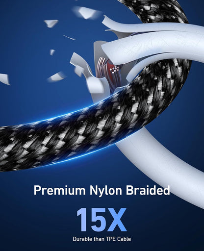 Dasku USB C to USB C Cable, 5 Pack [3/6/6/10/10FT] Charger Cable 60 W Fast Type C Charging Cord for iPhone 16 15 Pro Max Plus Samsung S23 Note 20 iPad Pro Air Mini MacBook LG and More