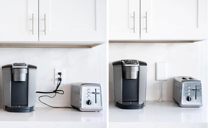 Sleek Socket Original & Patented Ultra-Thin Outlet Concealer with Cord Concealer Kit, Flat Extension Cord with Multi Outlets Power Strip, Ideal for Home Improvement, Hide Bulky and Messy Cords