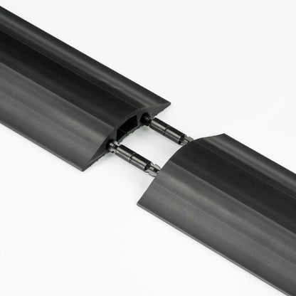 D-Line 6ft Floor Cord Cover, Made in USA Linkable Cable Protector, Hide Extension Cords, Protect Cords, Prevent Cable Trips, Cord Hider, Heavy Duty - Cord Cavity = 0.56" (W) x 0.35" (H) - Black