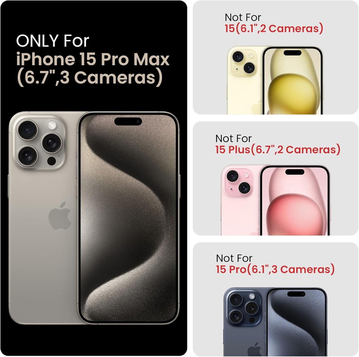 FireNova Designed for iPhone 15 Pro Max Case, Silicone Upgraded [Camera Protection] Phone Case with [2 Screen Protectors], Soft Anti-Scratch Microfiber Lining Inside, 6.7 inch, Midnight Green