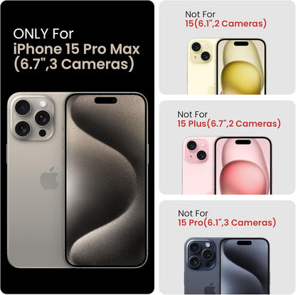 FireNova Designed for iPhone 15 Pro Max Case, Silicone Upgraded [Camera Protection] Phone Case with [2 Screen Protectors], Soft Anti-Scratch Microfiber Lining Inside, 6.7 inch, Navy Blue