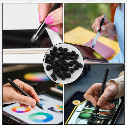30Pcs Rubber Tips for Stylus Pens, 0.2inch (5mm) & 0.28inch(7mm) Replacement Nibs for Touch Screen Pen, High Sensitivity and Precision, No Scratches, Universal Stylus Ends
