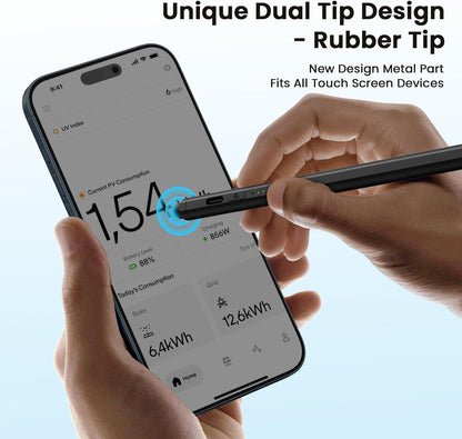 Stylus Pen for iPad(2025-2018),13 mins Fast Charge Pencil with Tilt Sensitivity and Palm Rejection for iPad A16/10/9/8/7/6,Air 13"/11"/M3/M2/5/4/3,Pro 11"/13"/12.9"/M4/M2/M1,Mini 7/6/5,Black