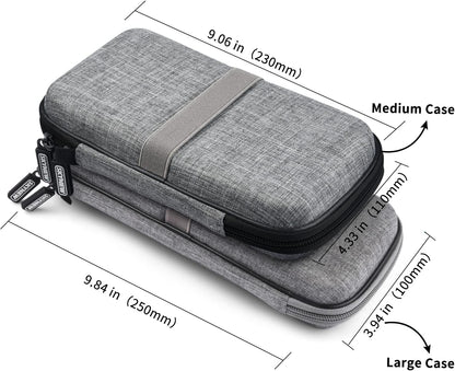 Powerbank Hard Drive Case Compatible with Anker Power Core 26800mAh/ PowerCore +26800mAh, RAV Power 26800/20100/20000mAh, ROMOSS 30000mAh, Miady 10000/15000mAh (Medium-Light Grey)