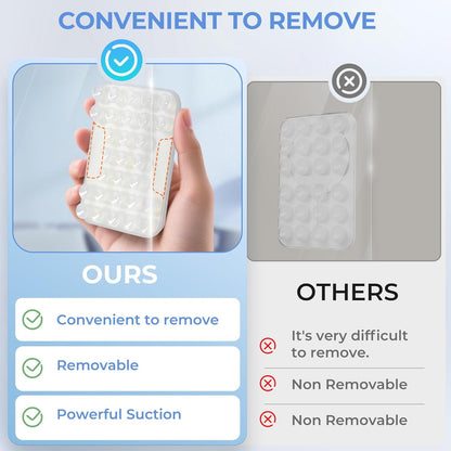 for MagSafe Suction Mount - 29 Silicone Suction Cup Phone Mount with Magnetic Phone Grip, for iPhone 12/13/14/15/16 Series, Hands-Free Sticky Grip for TikTok/Instagram, Transparent