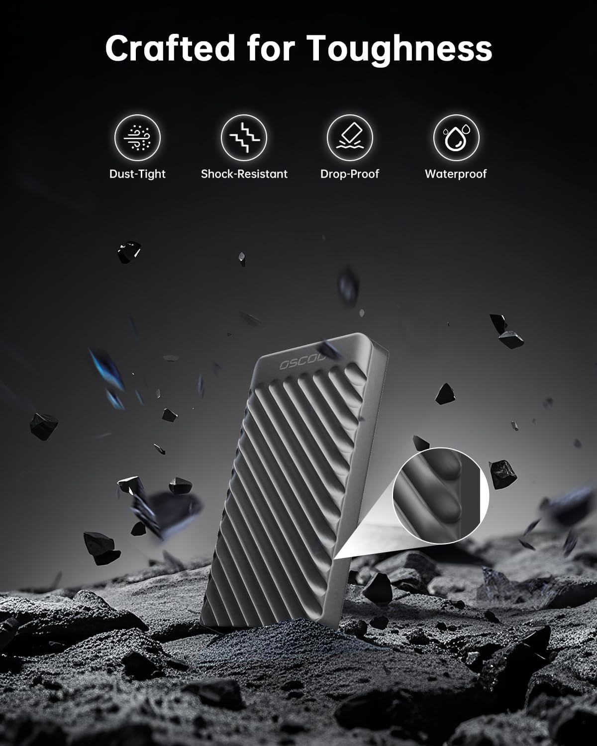 2TB Portable SSD – USB 3.2 Gen 2x2 External Solid State Drive, Up to 2000MB/s, Dual USB-C & USB-A, Compatible with Smartphones, Laptops, Tablets, Smart TVs, Cameras, Game Consoles