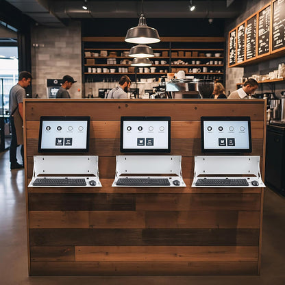 1 Pcs 24 Inch Keyboard Wall Mount Foldable Fits Standard Computer Keyboard Mouse Stand Tray Organizer for Small Offices Apartments, Easy Installation with 4 Screws (White)