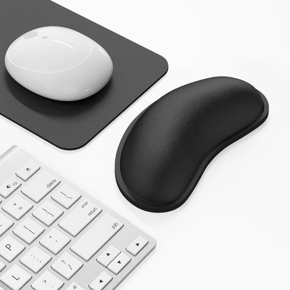 Dapesuom Mouse Wrist Rest, Cute Ergonomic Memory Foam Mouse Wrist for Computer Desk Mats Support, Hand Rest Pad Cushion for Gaming, Office, Laptop, Men, Women, Pain Relief & Easy Typing, Jet Black