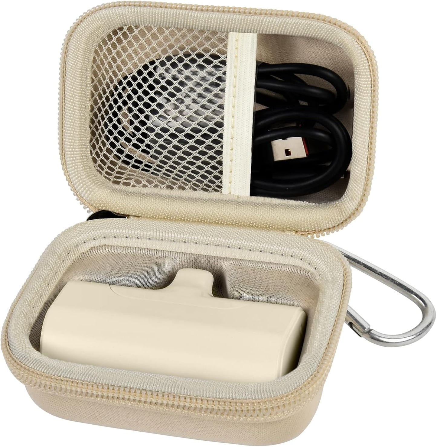 Portable Charger Power Bank Case for Swyop/for Feob/for Charmast/for JEJILL/for LanLuk/for VEGER/for iWALK/for Taegila/for Kuulaa and More Small Charging Battery Pack - Bag Only (Beige)